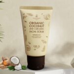 Органический Скраб для лица с Кокосом и Куркумином
