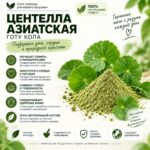 Центелла Азиатская (Готу Кола) для поддержки остроты ума и здоровья сосудов (Порошок) Centella asiatica powder — изображение 2