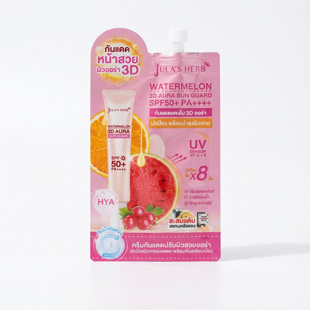 Арбузный солнцезащитный крем SPF50+ Jula's Herb WATERMELON (AI main) Арбузный солнцезащитный крем SPF50+ Jula's Herb WATERMELON — изображение 1