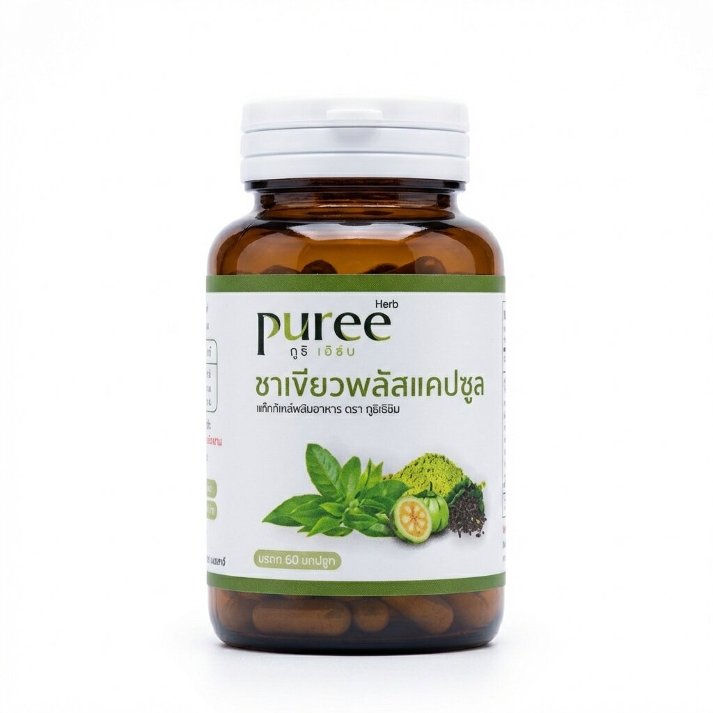 Зеленый чай + гарциния для контроля чувства голода и сжигания жира Phuri Herb (AI main) Зеленый чай + гарциния для контроля чувства голода и сжигания жира Phuri Herb — изображение 1