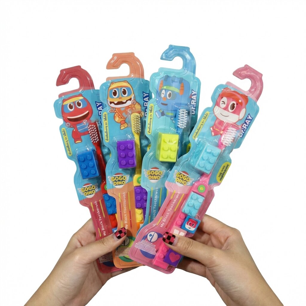Зубная щетка конструктор для детей Dr.RAY Gogo Dino (AI main) Зубная щетка конструктор для детей Dr.RAY Gogo Dino — изображение 1