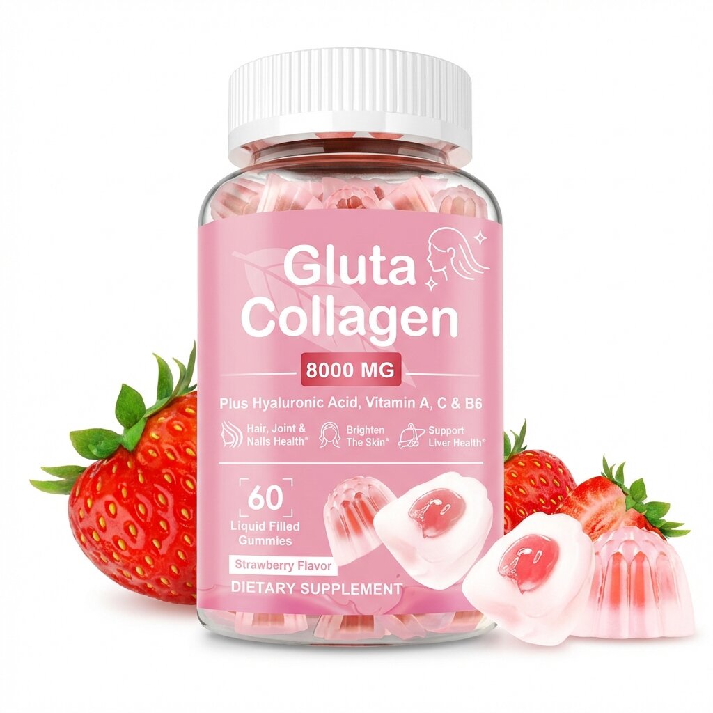 Глутатионовые жевательные конфеты с коллагеном и гиалуроном для молодости кожи Glutathione Collagen Gluta (AI main) Глутатионовые жевательные конфеты с коллагеном и гиалуроном для молодости кожи Glutathione Collagen Gluta — изображение 1