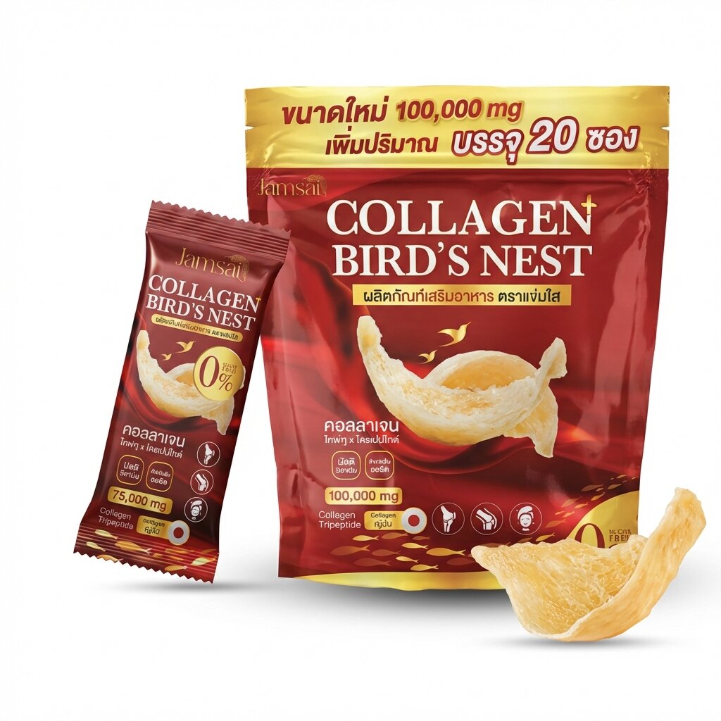 Коллаген + Птичьи гнезда Bird's Nest Collagen JAMSAI. (AI gallery) Коллаген + Птичьи гнезда Bird's Nest Collagen JAMSAI — изображение 1