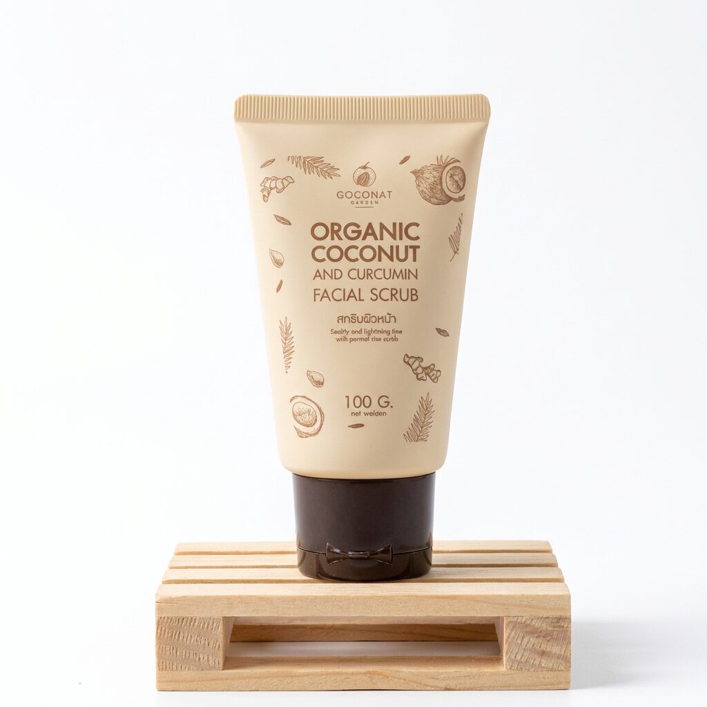 Органическая Маска- Скраб для лица с Кокосом и Куркумином (AI gallery) Органическая Маска- Скраб для лица с Кокосом и Куркумином — изображение 1