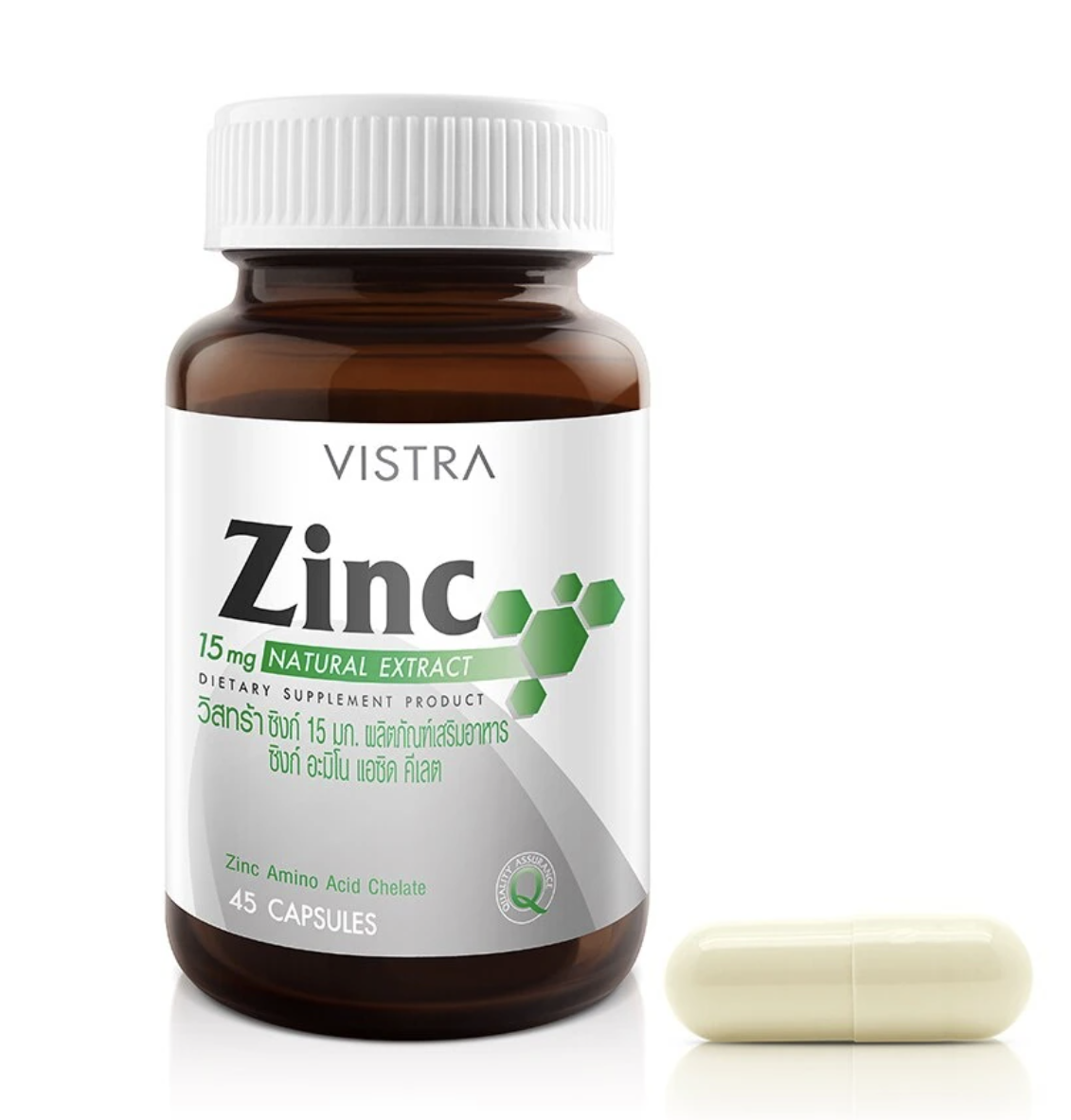 Снимок экрана 2026-01-10 152820 Хелат аминокислоты цинка для укрепления иммуннитета и улучшения состояния проблемной кожи VISTRA Zinc Natural Extract Zinc Amino Acid Chelate Dietary Supplement Product — изображение 1