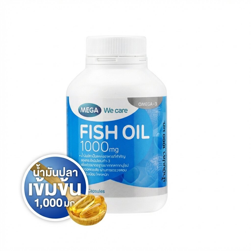 MEGA We Care Fish Oil рыбий жир 1,000 mg. (AI main) MEGA We Care Fish Oil рыбий жир 1,000 mg. — изображение 1