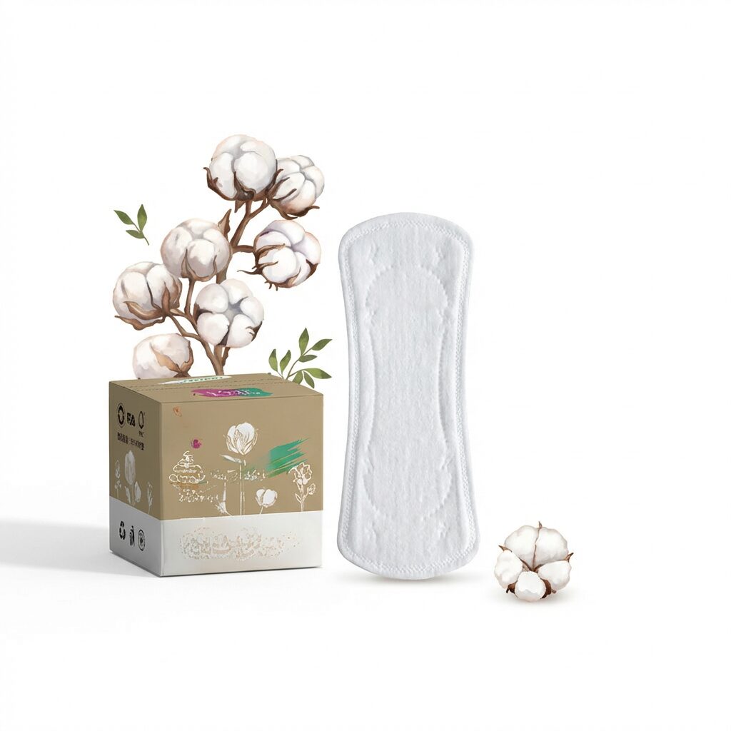 Биоразлагаемые экологичные ежедневные прокладки из органического хлопка (AI main) Биоразлагаемые экологичные ежедневные прокладки из органического хлопка — изображение 1