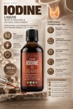 Жидкий йод с добавлением водорода и кислорода пищевого класса IODINE liquid With Hydrogen & Oxygen Dr.jompoi — изображение 2