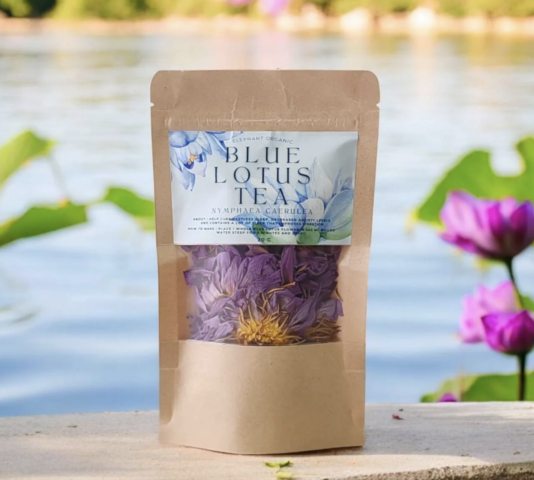 Снимок экрана 2026-04-03 144050 Органический сушеный голубой лотос для снятия стресса и глубокого расслабления Nymphaea caerulea — изображение 1